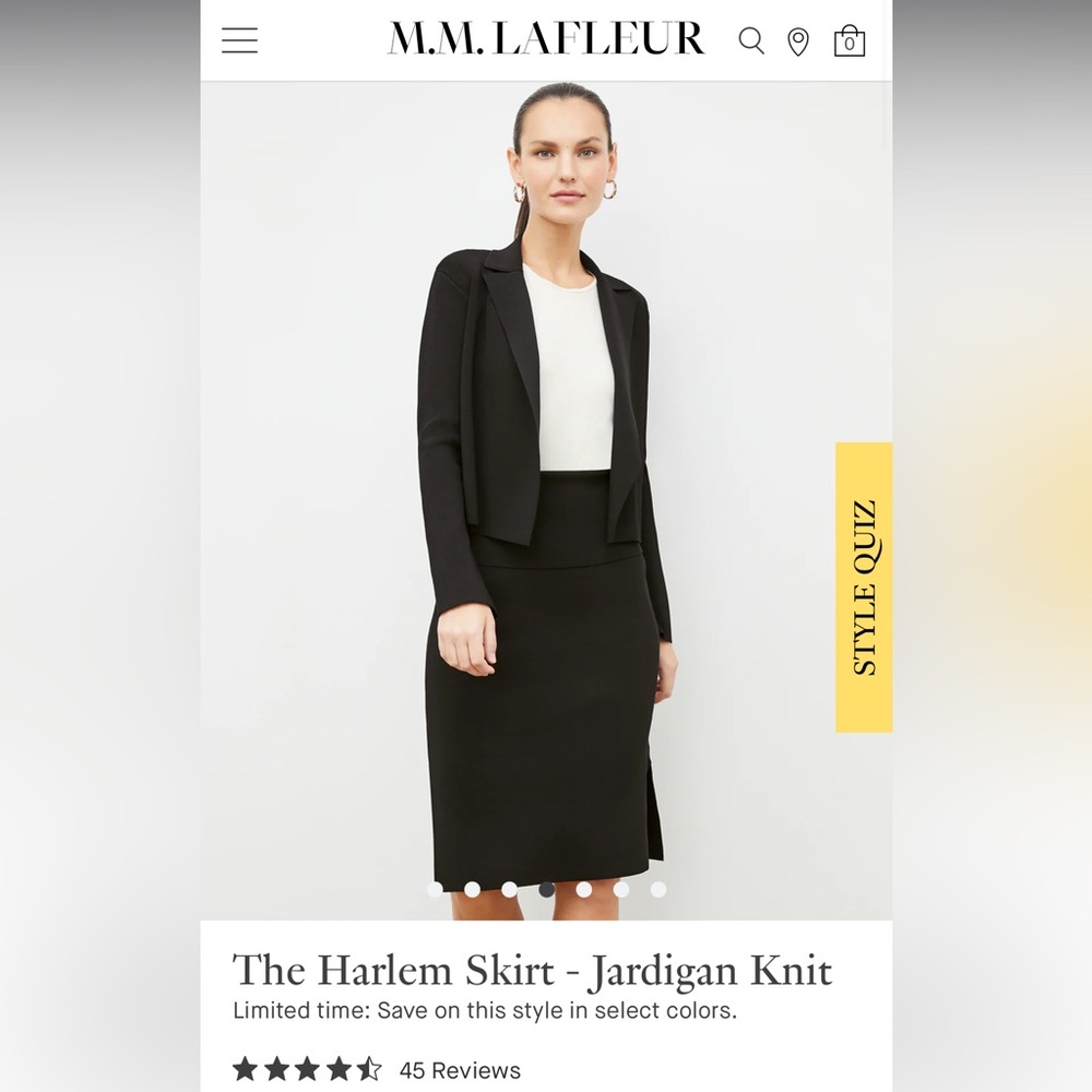 MM LAFLEUR HARLEM SKIRT GOOD COND BLACK